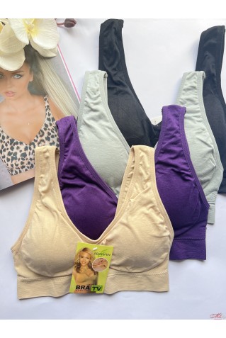 Топ на широких бретелях со съемным вкладышем Beishifen 3672